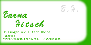 barna hitsch business card